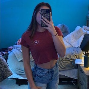 Urban Outfitters Cropped Moon and Sun Tee